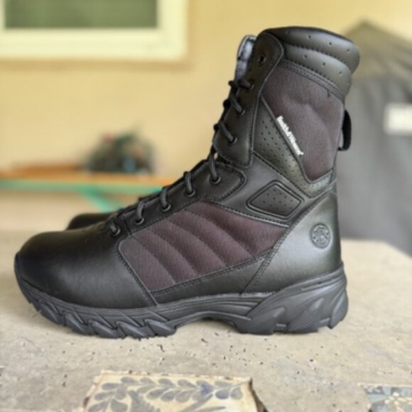 NWB Smith & Wesson Black Boots Breach 2.0 8" Side-Zip Size11 Wide SWB11011-100 - Picture 2 of 6